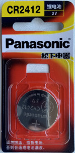   Panasonic Lithium Coin CR2412 Industrial, 3V,  1, Indonesia