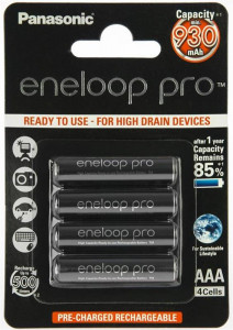 ������������ Panasonic Eneloop Pro AAA/HR03 NI-MH 930 mAh BL 4 �� (BK-4HCDE/4BE)