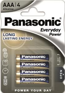  Panasonic EVERYDAY POWER  AA , 4 . (LR03REE/4BP)