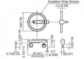    Panasonic VL2020-1HF   1x1 , 3V, 20mAh 4