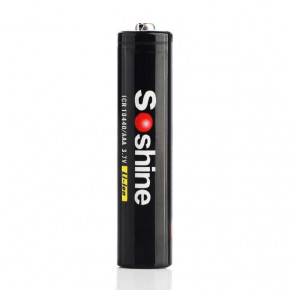  10440/AAA Li-Ion Soshine 10440-3.7-350 350mAh, 3A, 4.2/3.7/2.5V, Black