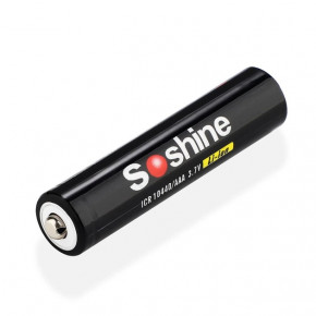  10440/AAA Li-Ion Soshine 10440-3.7-350 350mAh, 3A, 4.2/3.7/2.5V, Black 4