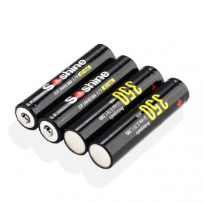  10440/AAA Li-Ion Soshine 10440-3.7-350 350mAh, 3A, 4.2/3.7/2.5V, Black 6