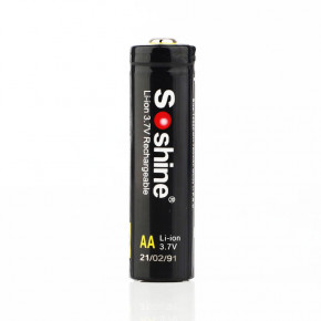  14500/AA Li-Ion Soshine 14500P-3.7-800 Protected, 800mAh, 1.5A, 4.2/3.7/2.8V, Black 3