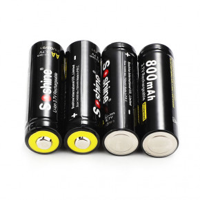  14500/AA Li-Ion Soshine 14500P-3.7-800 Protected, 800mAh, 1.5A, 4.2/3.7/2.8V, Black 7