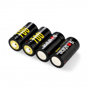  16340/CR123 Li-Ion Soshine 16340P-3.7-700 Protected, 700mAh, 0.7A, 4.2/3.6/2.75V, Black 6