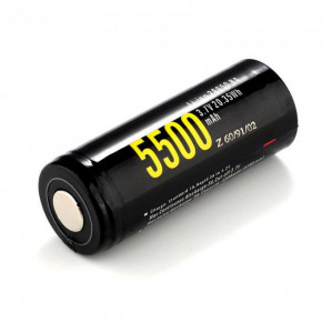  26650 Li-Ion Soshine 26650P-3.7-5500 Protected, 5500mAh, 5A, 4.2/3.6/2.8V