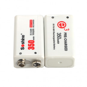  Soshine Ni-8.4V-350, 6F22 (), 8.4V, 350mAh, Ni-MH, White 6