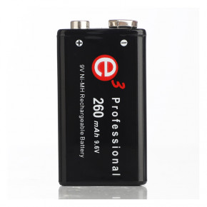  Soshine Ni-9.6V-260, 6F22 (), 9.6V, 260mAh, LSD Ni-MH, Black 3