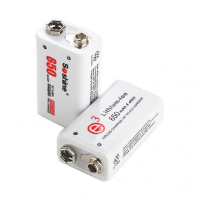  Soshine Li-7.4V-650S, 6F22 (), 7.4V, 650mAh, - (Li-Po), White 5