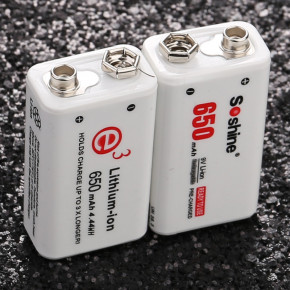  Soshine Li-7.4V-650S, 6F22 (), 7.4V, 650mAh, - (Li-Po), White 7