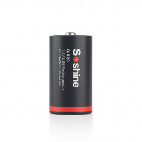  Soshine D-1.5-6000USB, D/LR20, Li-Ion 1.5V, microUSB, 6000mWh, 2.2A 3