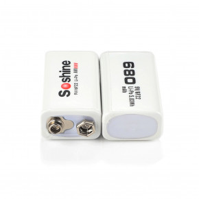  Soshine Li-7.4V-680, 6F22 (), 7.4V, 680mAh, Li-Po, White 4