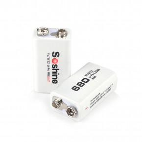  Soshine Li-7.4V-680, 6F22 (), 7.4V, 680mAh, Li-Po, White 5