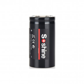  26500 Li-Ion Soshine 26500-3.7-3200, C, 3200mAh, 6.4A, 4.2/3.7/3.0V, Button Top