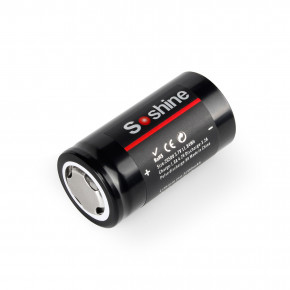  26500 Li-Ion Soshine 26500-3.7-3200, C, 3200mAh, 6.4A, 4.2/3.7/3.0V, Button Top 4