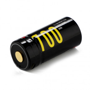  16340/CR123 Li-Ion Soshine RCR123-3.7-700, 700mAh, 1A, 4.2/3.7/2.5V, Button Top, Black