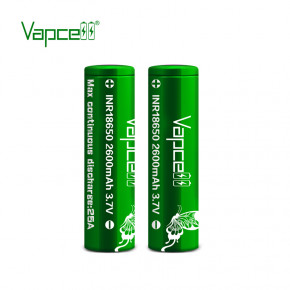  18650 Li-Ion Vapcell INR18650 2600mAh, 25A, 4.2/3.6/2.5V, Green 4