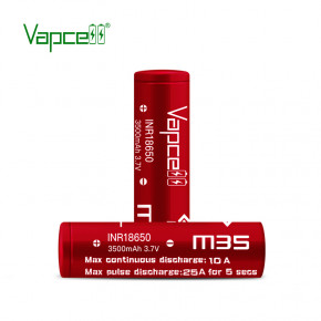  18650 - (Li-Ion) Vapcell INR18650 M35, 3500mAh, 10A, 4.2/3.6/2.5V,  4