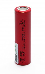  18650 ˳-- (LiFePO4) Vapcell IFR18650, 1800mAh, 3.65/3.2/2.0V, Red