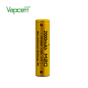  16650 - (Li-Ion) Vapcell INR16650 M20, 2000mAh, 8A, 4.2/3.6/2.5V, Gold