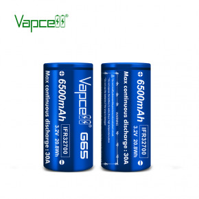  32700 -- (LiFePO4) Vapcell G65 (IFR32700), 6500mAh, 30A, 3.65/3.2/2.0V, Blue 3