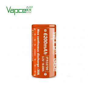  32700 LiFePO4 (LFP) Vapcell G62 (IFR32700), 6200mAh, 30A, 3.65/3.2/2.0V, Orange