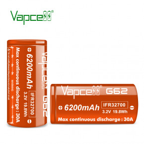  32700 LiFePO4 (LFP) Vapcell G62 (IFR32700), 6200mAh, 30A, 3.65/3.2/2.0V, Orange 5