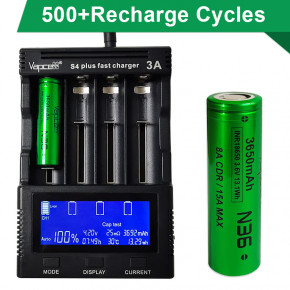  18650 - (Li-Ion) Vapcell INR18650 N36, 3650mAh, 8A, 4.2/3.6/2.5V, Green 5