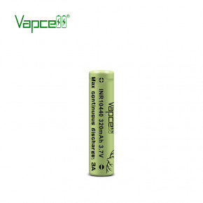  10440/AAA Li-Ion Vapcell INR10440 320mAh, 3A, 4.2/3.6/2.5V, Green