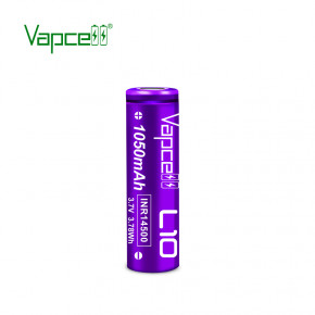  14500/AA Li-Ion Vapcell INR14500 L10, 1050mAh, 3A, 4.2/3.6/2.5V, Purple