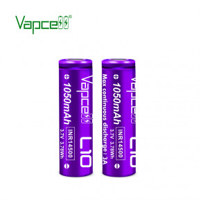  14500/AA Li-Ion Vapcell INR14500 L10, 1050mAh, 3A, 4.2/3.6/2.5V, Purple 3