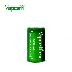  18350 Li-Ion Vapcell INR18350 F14, 1400mAh, 3A, 4.2/3.6/2.5V, Green