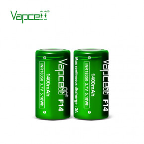  18350 Li-Ion Vapcell INR18350 F14, 1400mAh, 3A, 4.2/3.6/2.5V, Green 3