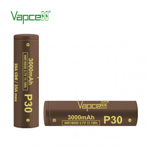  18650 Li-Ion Vapcell INR18650 P30, 3000mAh, 20A, 4.2/3.6/2.5V,  3