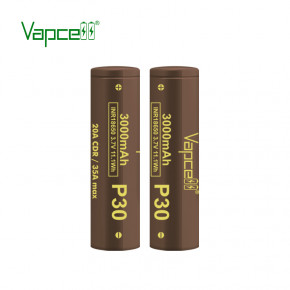  18650 Li-Ion Vapcell INR18650 P30, 3000mAh, 20A, 4.2/3.6/2.5V,  4