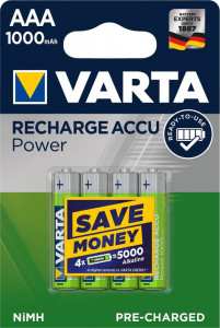  Varta Pro Ready to Use Recharge Accu 5703, AAA/(HR03), 1000mAh, LSD Ni-MH,  4.