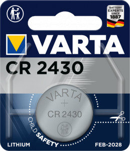   Varta CR2430 (Model 6430), 3V,  1 3