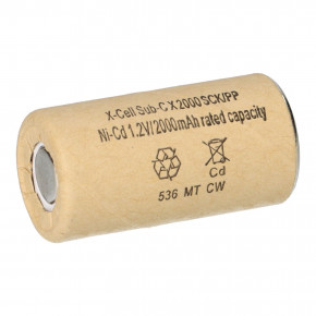   X-Cell X2000SCK/PP, Ni-Cd, SC, 2000mAh, flat top, paper