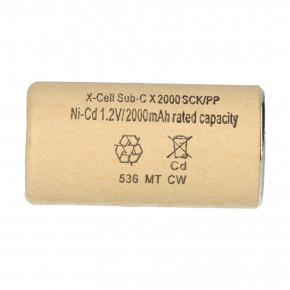   X-Cell X2000SCK/PP, Ni-Cd, SC, 2000mAh, flat top, paper 3