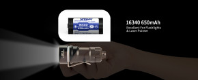   16340(CR123) Li-Ion XTAR Protected, 650mAh, 1.2A, 4.2/3.7/2.5V, Box 9