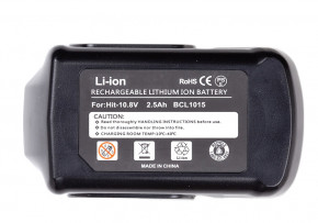  PowerPlantTB921003   HITACHI 12V 2.5Ah Li-ion (BCL1015S) 3