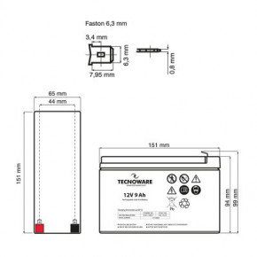    TECNOWARE 12V-9Ah (EACPE12V09ATWP) 4