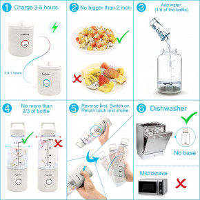   PopBabies Personal Blender White 6