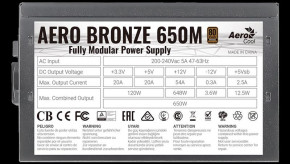   AeroCool Aero Bronze 650M Fully Modular (ACPB-AR65AEC.1M) 650W 8