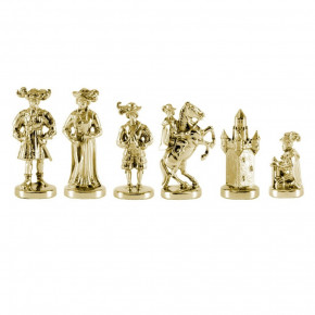  Manopoulos F12 Medieval Knights Metal chessmen gold-silver 3