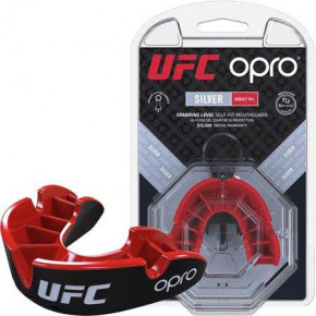  OPRO Silver UFC Hologram Black/Red