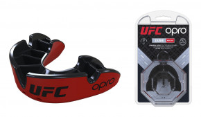  OPRO Silver UFC Hologram Red/Black