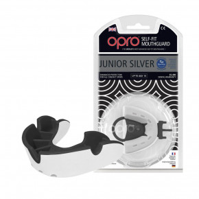  OPRO Silver Junior White/Black 5