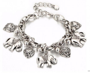 Ƴ  Primo Pulseira Silver Elephant